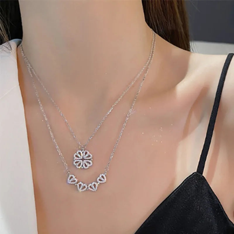 Clover Hearts Necklace